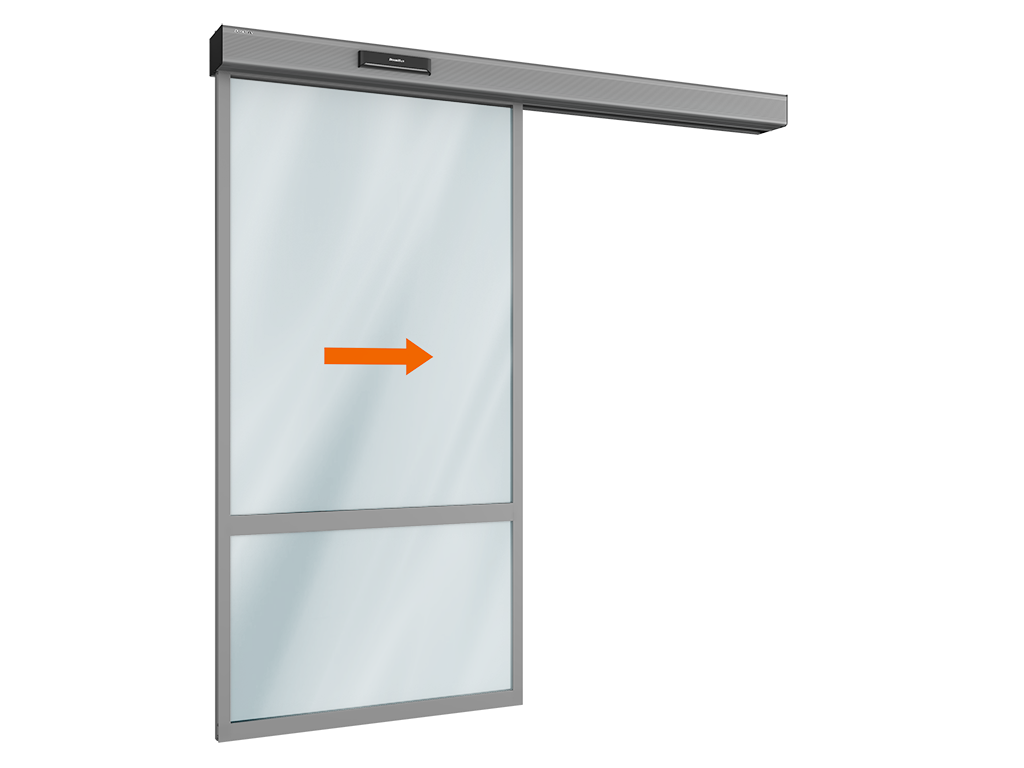 Avtomatik sizli eshik komplekti (bitta harakatlanuvchi yengil qism) AD-SP drayvi uchun